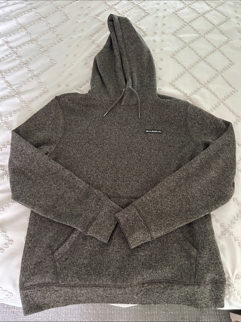 Quiksilver Heather Gray Hooded Pullover Sweatshirt